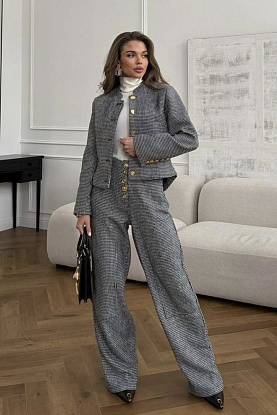 Женский классический костюм premium - Grey