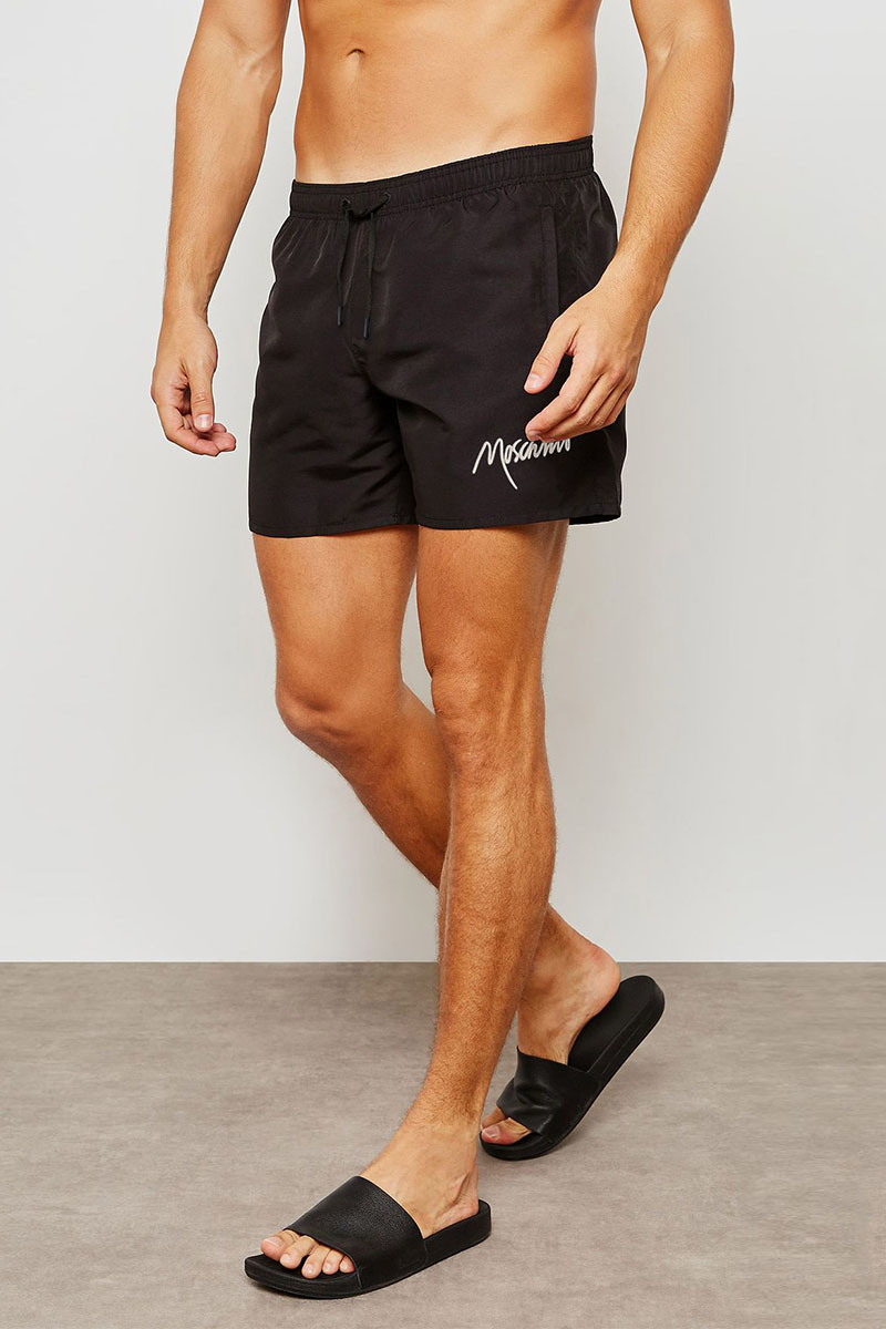 Moschino Чёрные шорты embroidered logo 