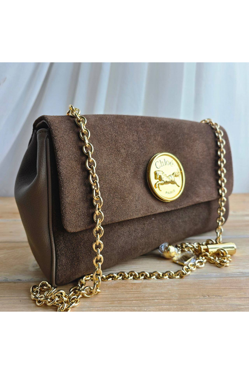 Chloe Замшевая сумка Small Heritage 28x17 см