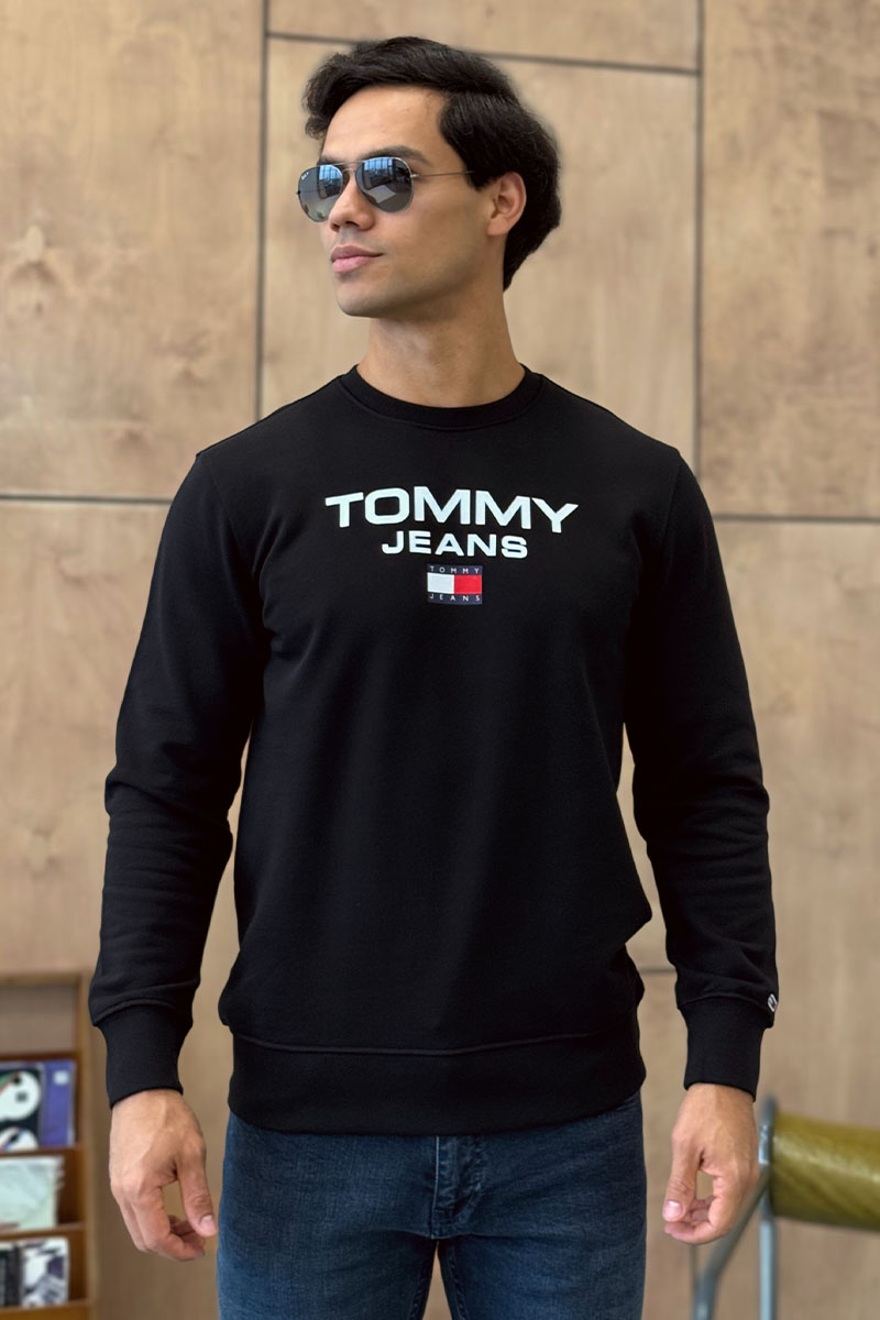 Tommy Hilfiger Чёрный свитшот logo-print 
