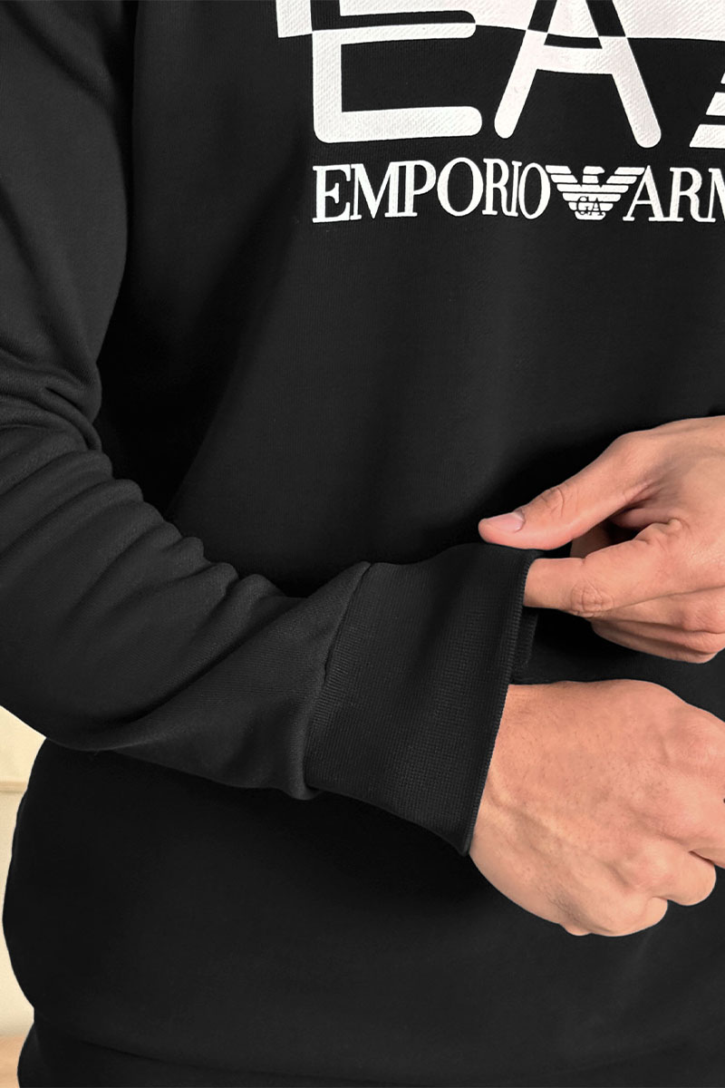 Emporio Armani EA7 Чёрный свитшот logo-print 