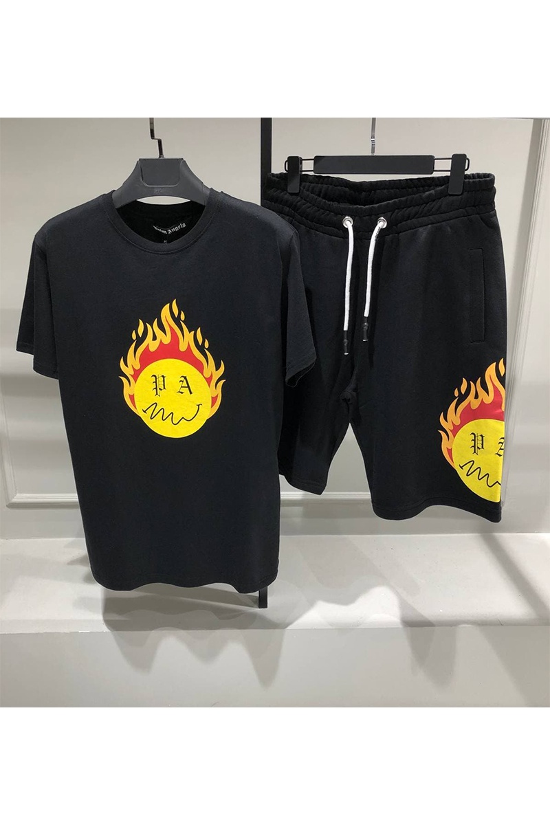 Palm Angels Оверсайз шорты "Burning Head" - Black