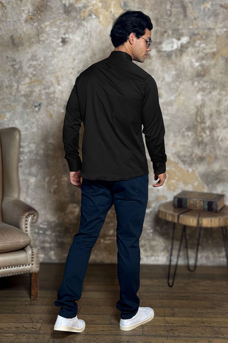 Loro Piana Мужская рубашка чёрного цвета