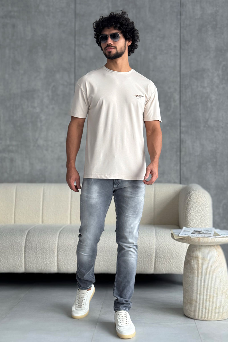 Zilli Мужская бежевая футболка 