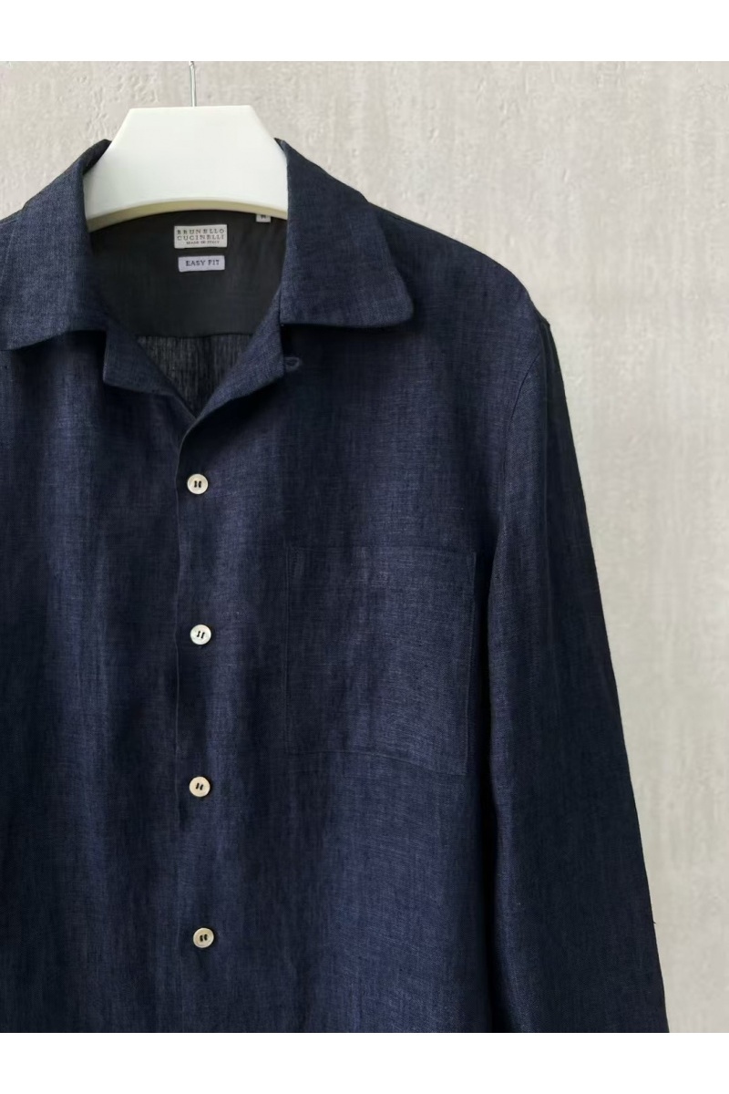 Brunеllо Сuсinеlli Льняная рубашка Premium - Navy
