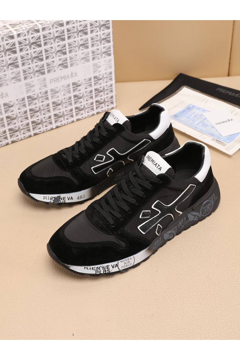 Premiata Комбинированные кроссовки Mick - Black