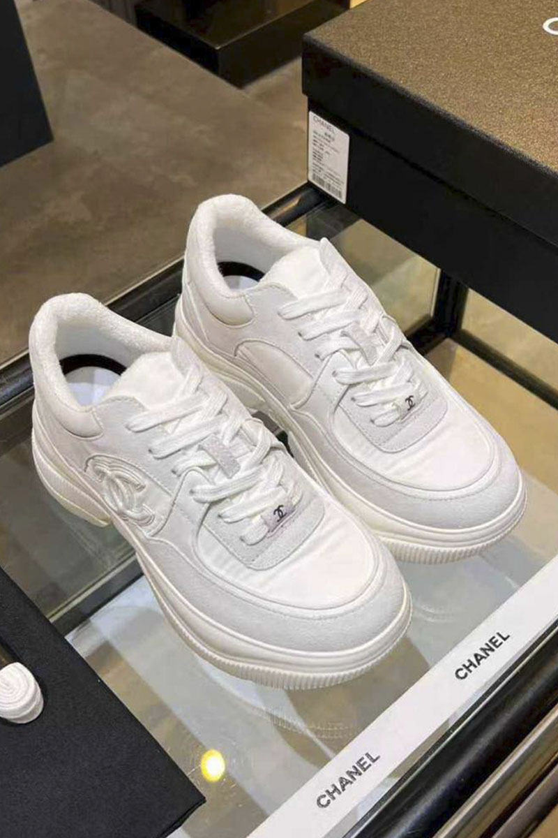 Chаnеl Белые женские кроссовки premium