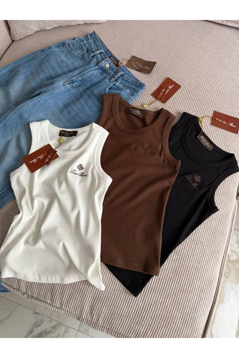 Loro Piana Женская чёрная майка premium