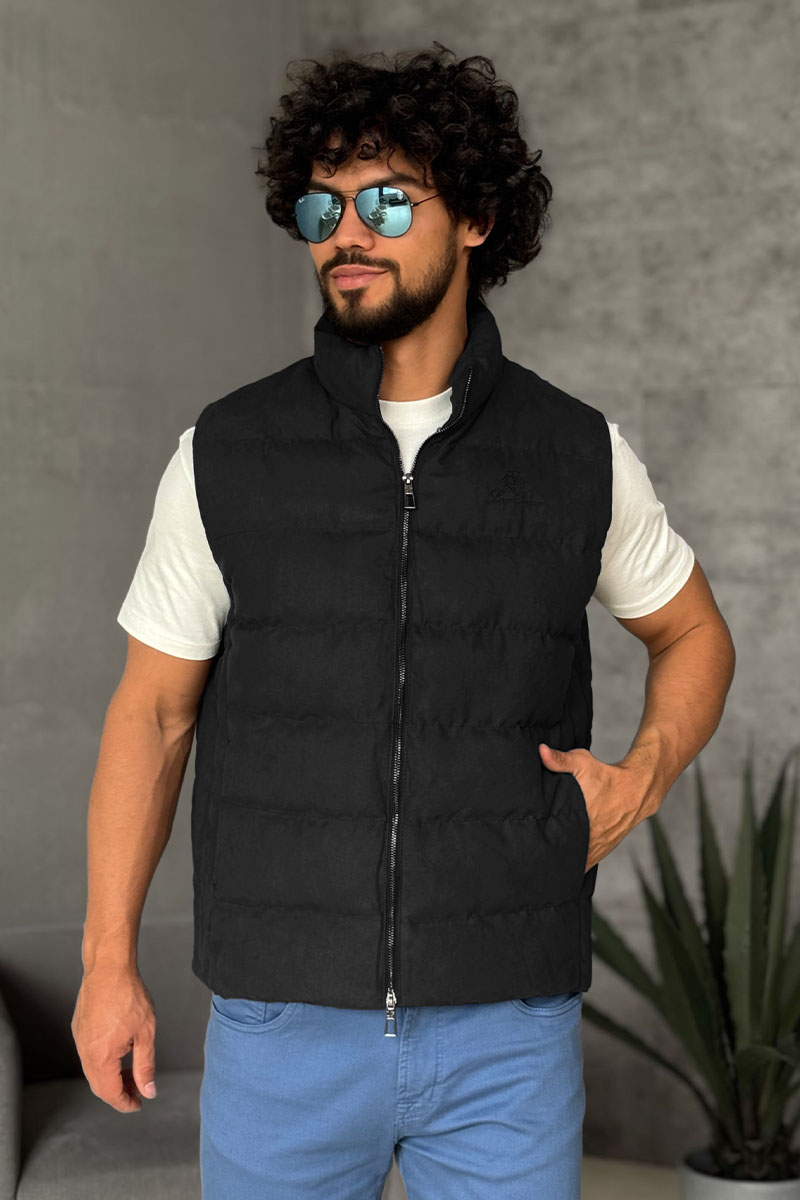Loro Piana Мужской чёрный жилет 