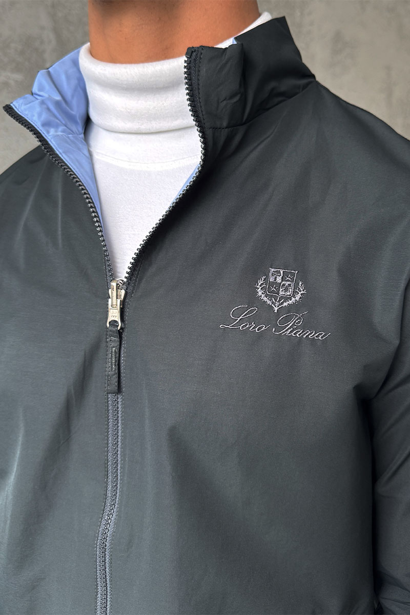 Loro Piana Двусторонняя ветровка - Black / Blue 