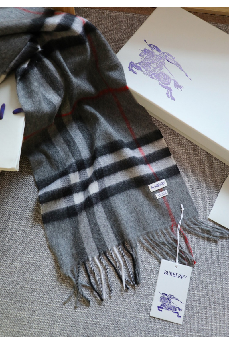Burberry Шарф two-tone Check premium 168x30 см - Grey
