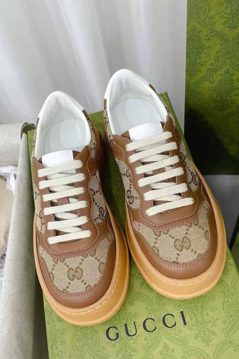Gucci Женские кроссовки GG Chunky B - Brown