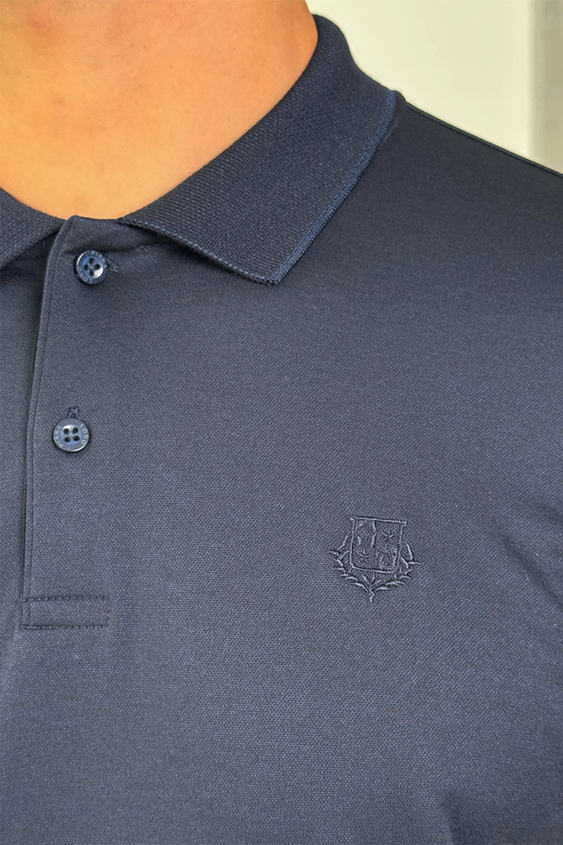 Loro Piana Мужское поло синего цвета