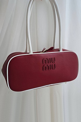 Кожаная сумка тоут Beau 29x14 см - Red