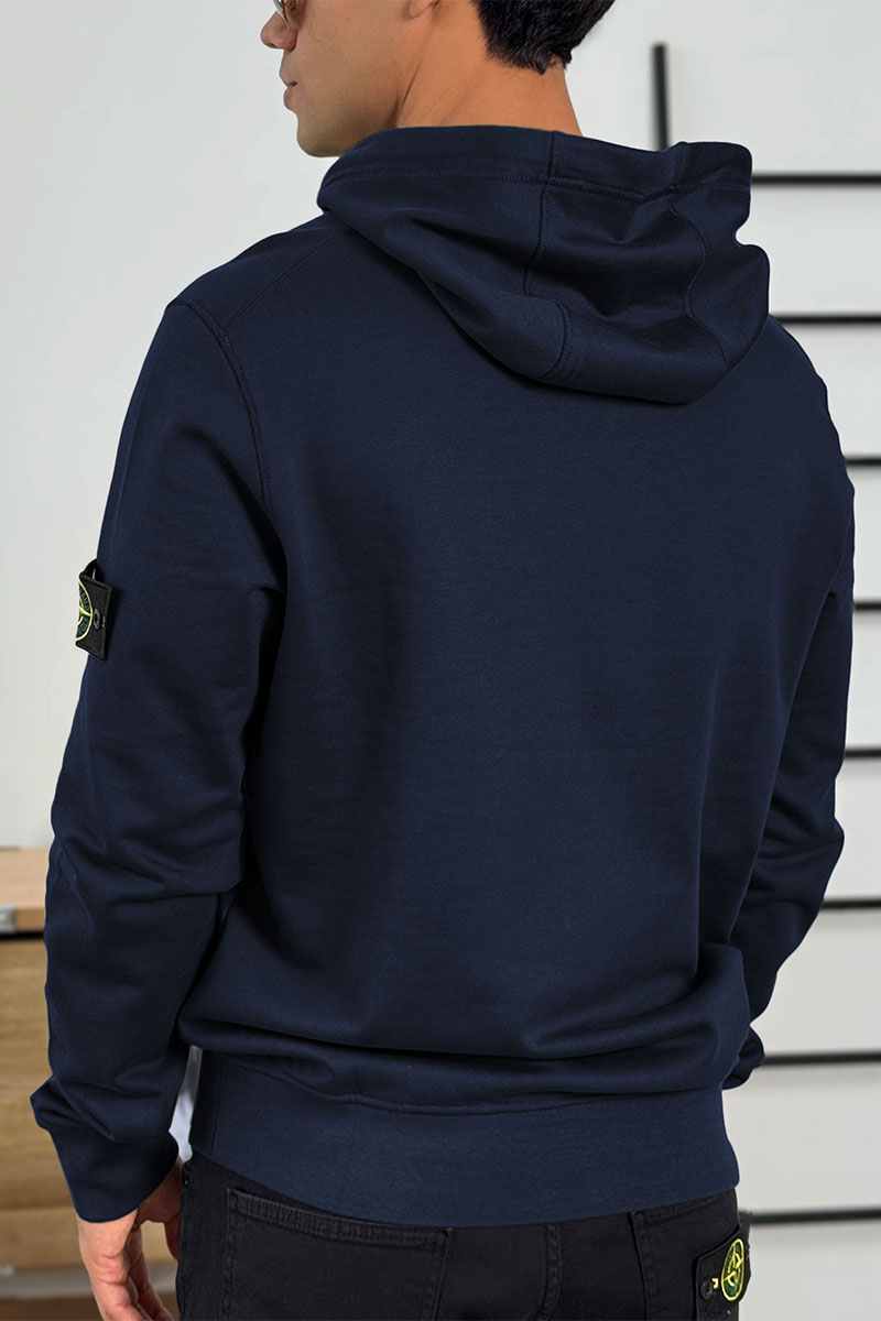 Stone Island Мужское худи тёмно-синего цвета Compass-patch