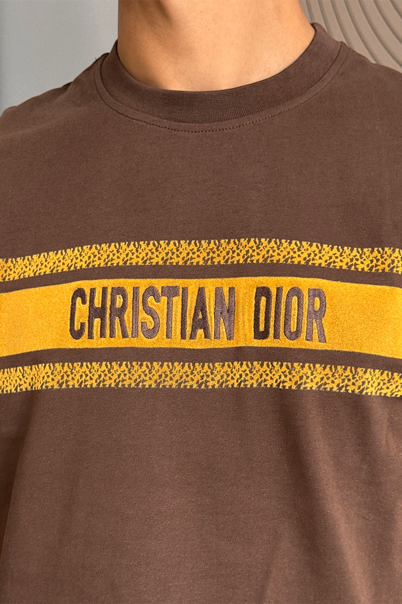 Dior Мужская оверсайз футболка - Brown