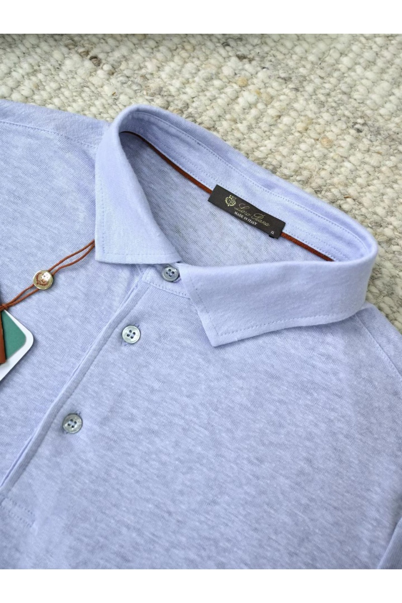 Loro Piana Мужское голубое поло premium