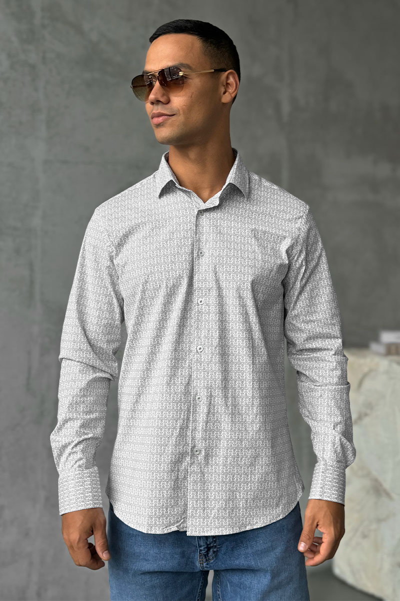 Emporio Armani EA7 Мужская белая рубашка 