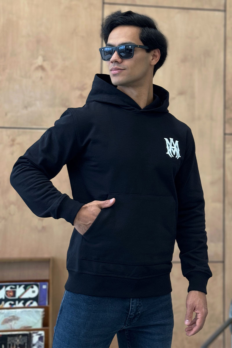 Amiri Мужское чёрное худи M.A. Core embroidered-logo