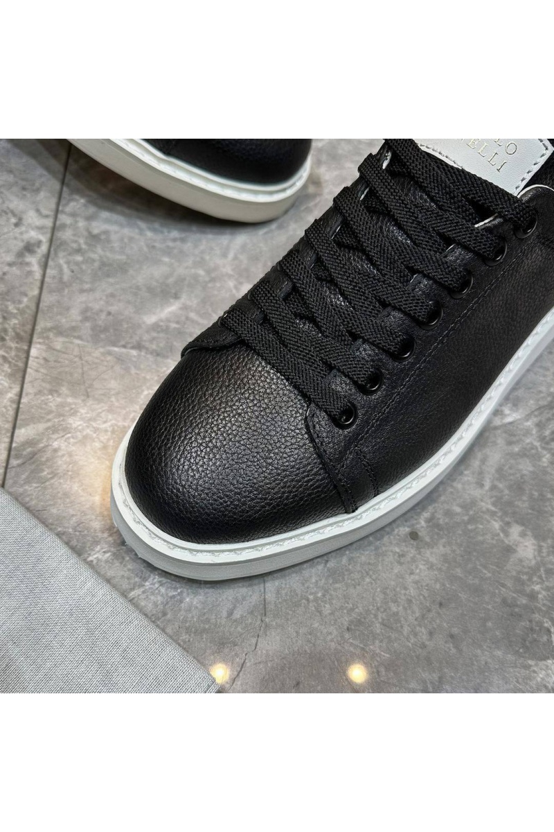 Brunеllо Сuсinеlli Мужские кроссовки grain leather - Black