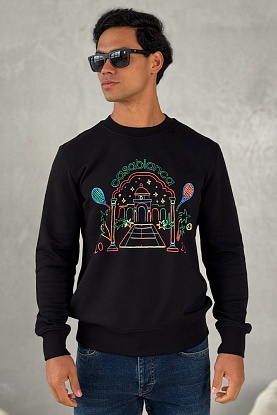 Чёрный свитшот Rainbow Crayon Temple 