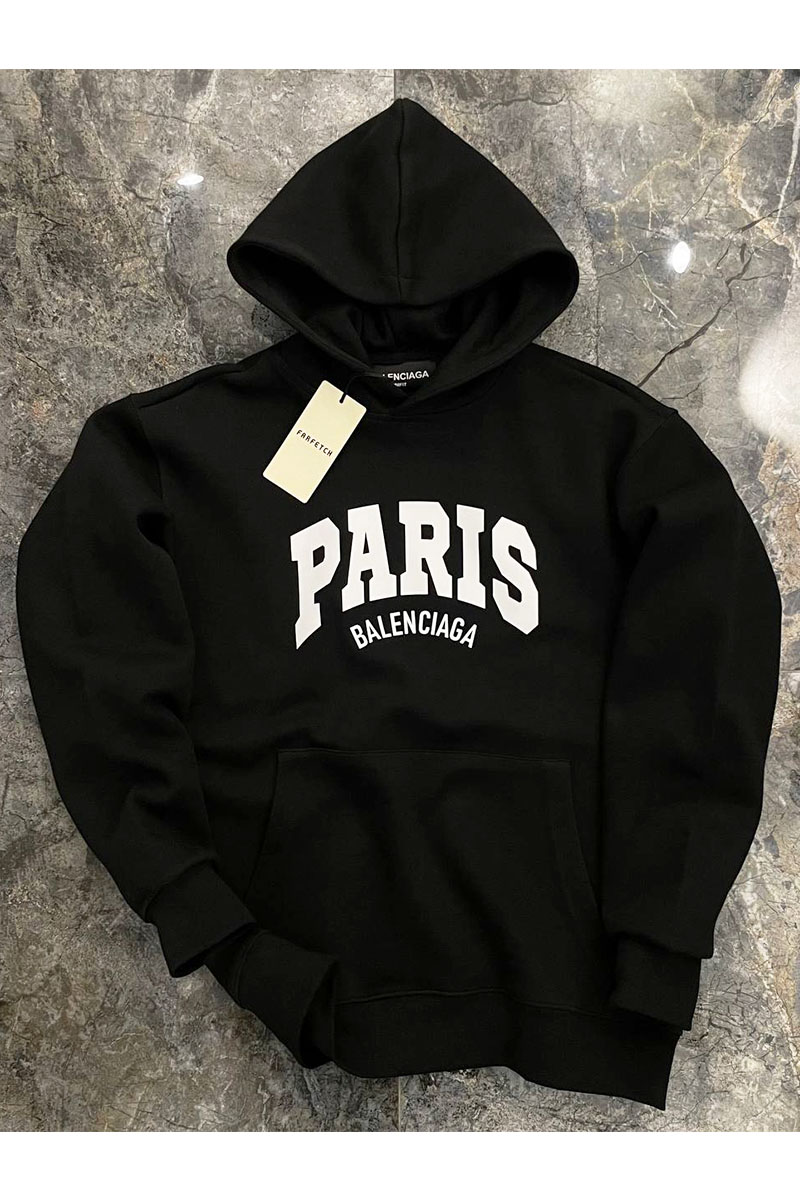 Balenciaga Худи чёрного цвета Paris logo-print