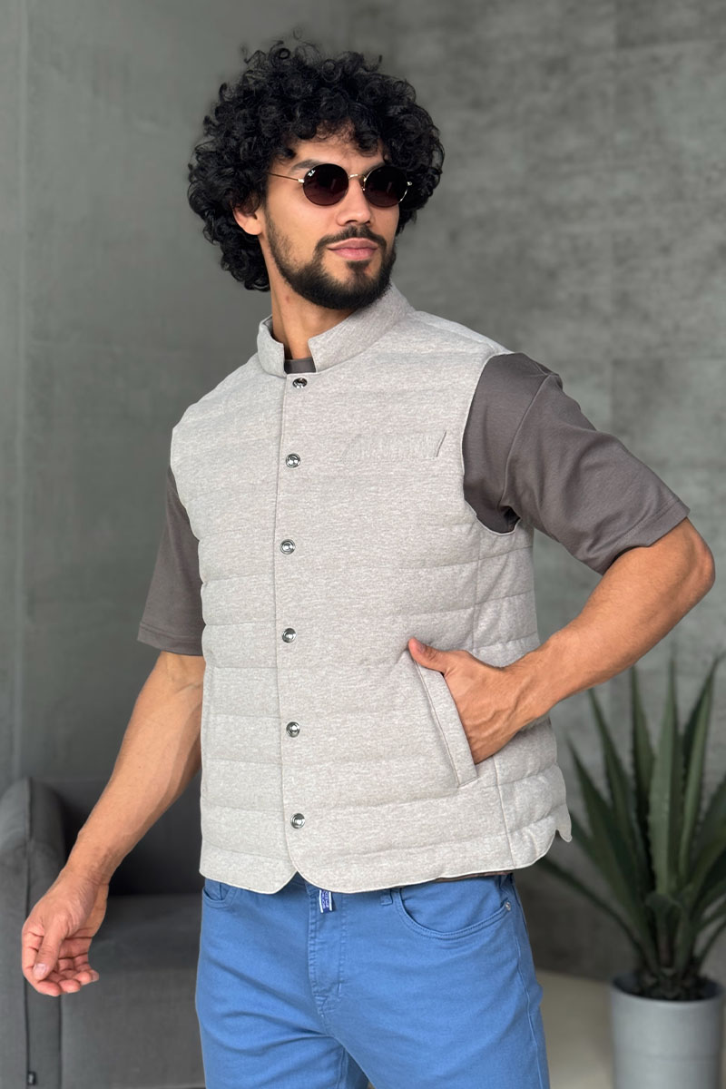 Loro Piana Мужской бежевый жилет 