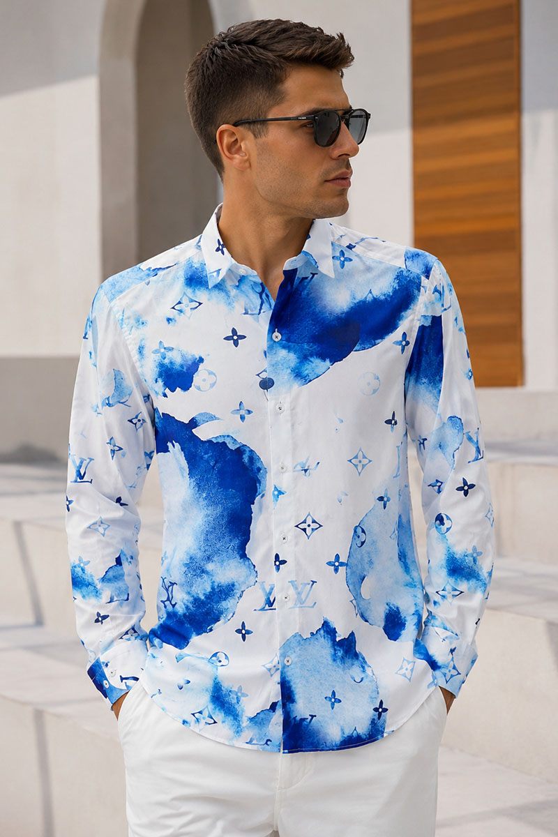 Lоuis Vuittоn Мужская рубашка Monogram Watercolor