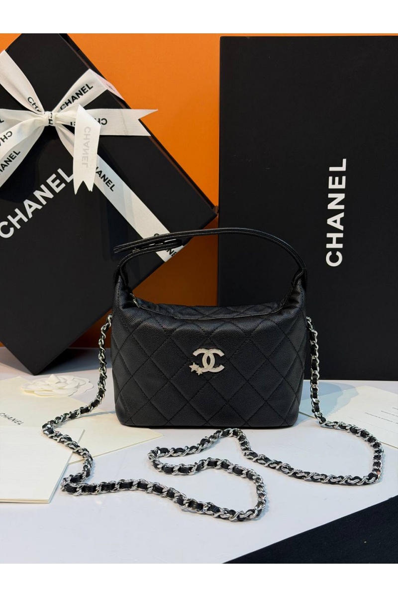 Chаnеl Кожаная сумка premium 18x12x6 см