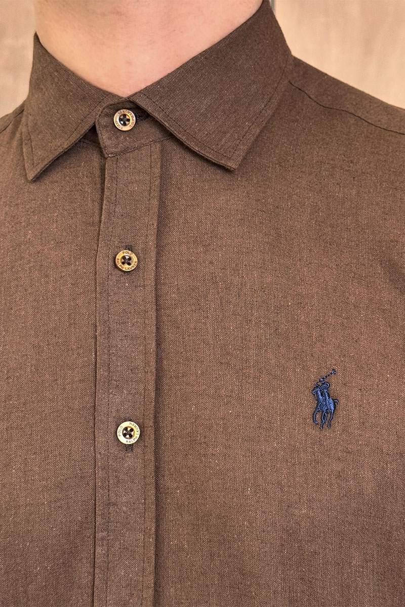 Polo Ralph Lauren Мужская рубашка коричневого цвета