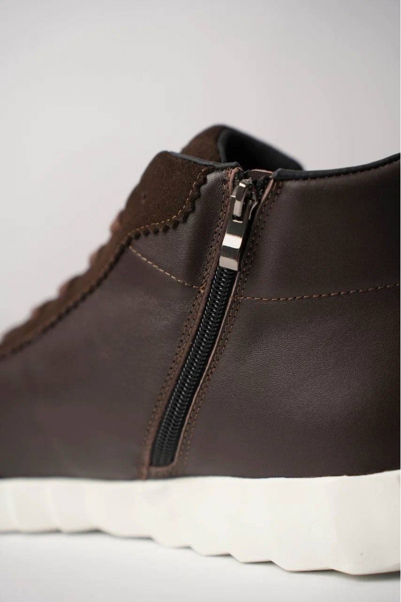 Hermes Кроссовки с мехом Bouncing high-top - Brown