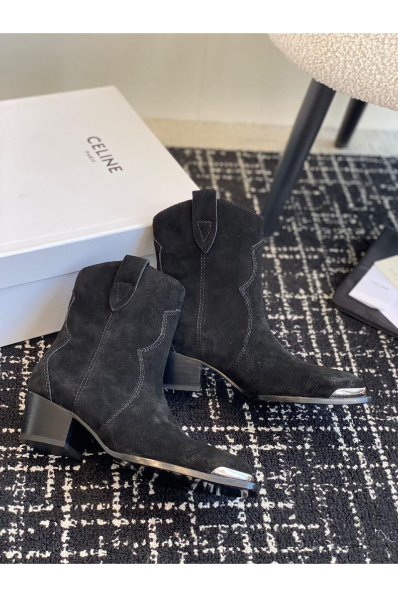 Celine Женские замшевые сапоги premium - Black