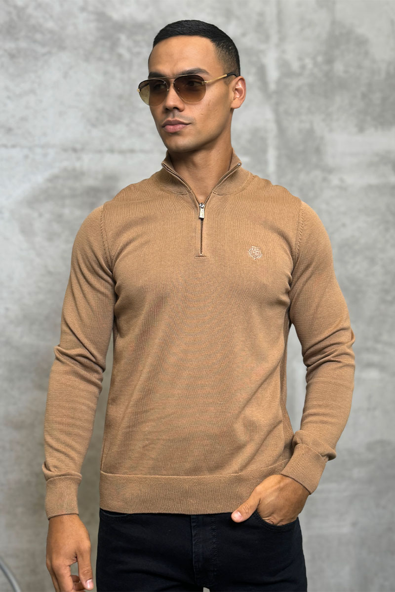 Loro Piana Мужская кофта zip neck - Brown