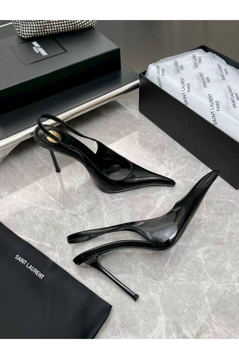 Yves Saint Laurent Женские кожаные туфли на каблуке premium