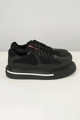 Комбинированные кроссовки logo-stripe - Black