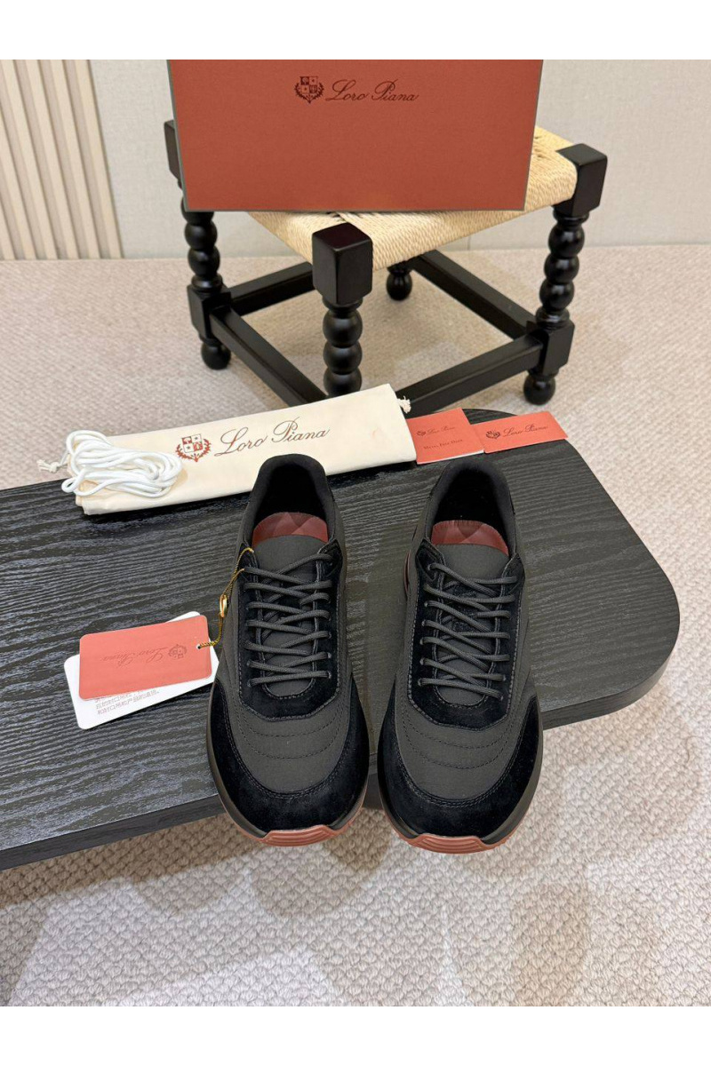 Loro Piana Мужские кроссовки Week End Walk - Black