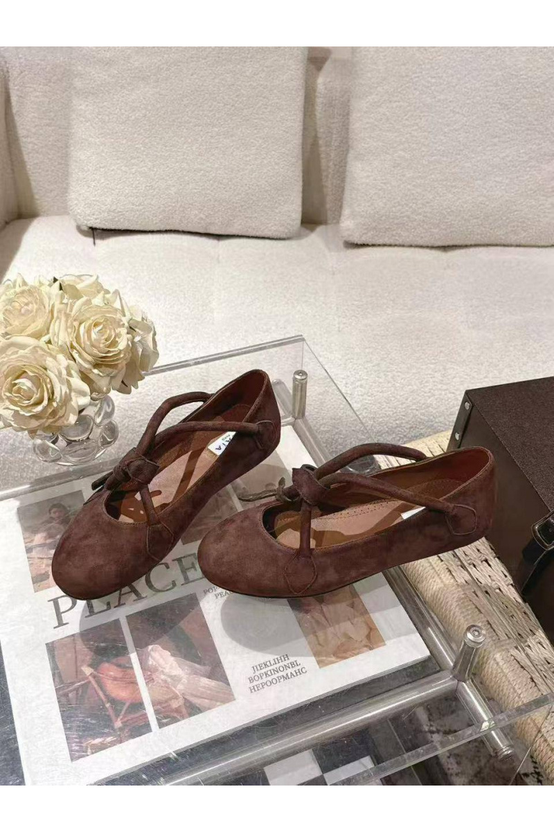 Designer Clothing Женские замшевые балетки Alaia