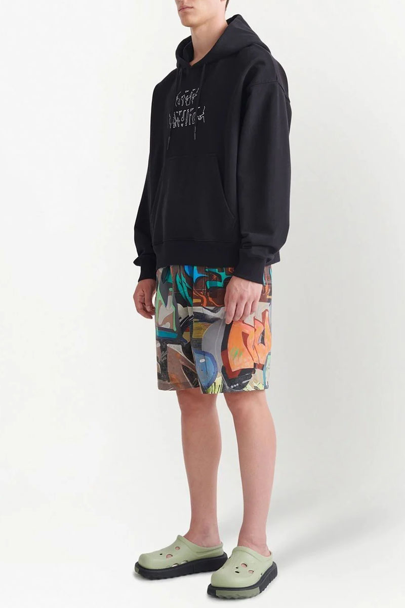 Off-White Мужское чёрное худи Arrows logo-print