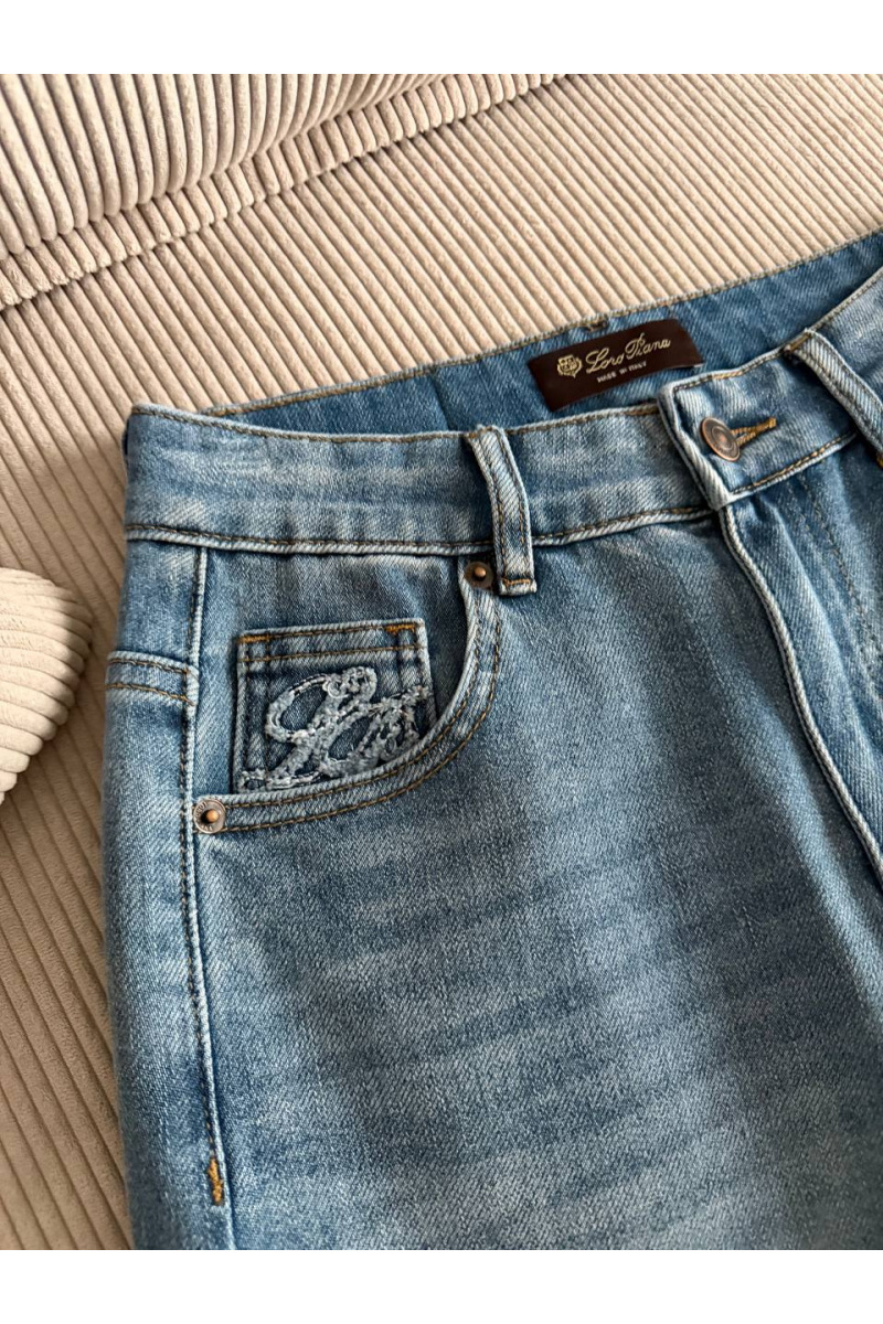 Loro Piana Женские синие джинсы premium