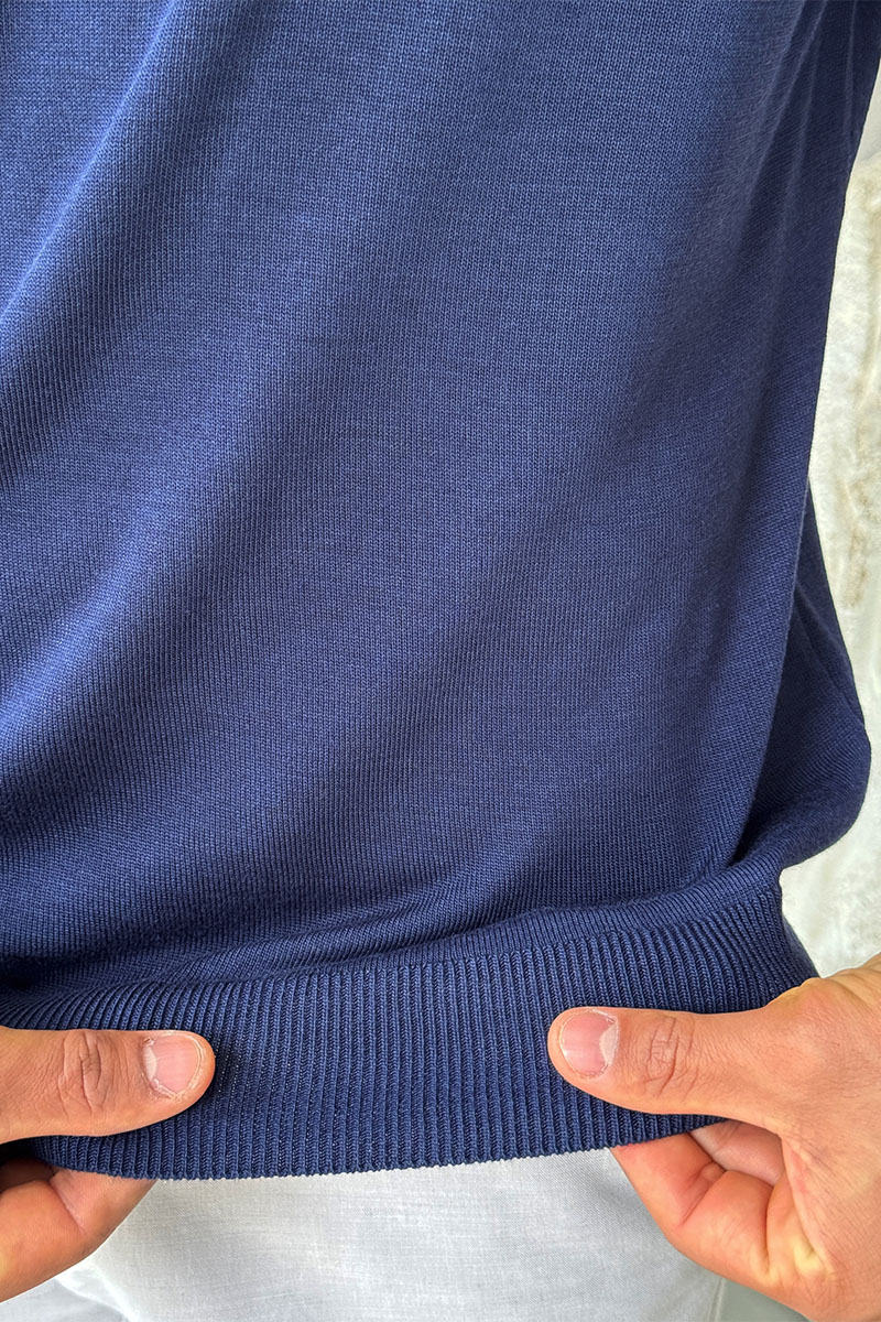 Stеfаnо Riссi Мужское поло Eagle zip-neck - Navy