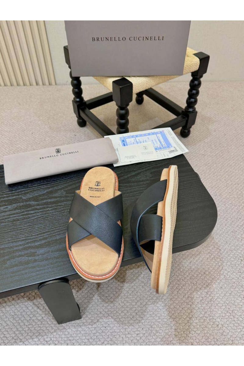 Brunеllо Сuсinеlli Кожаные шлёпанцы Crossover