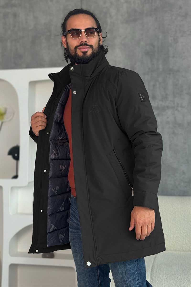 Loro Piana Мужская парка чёрного цвета 