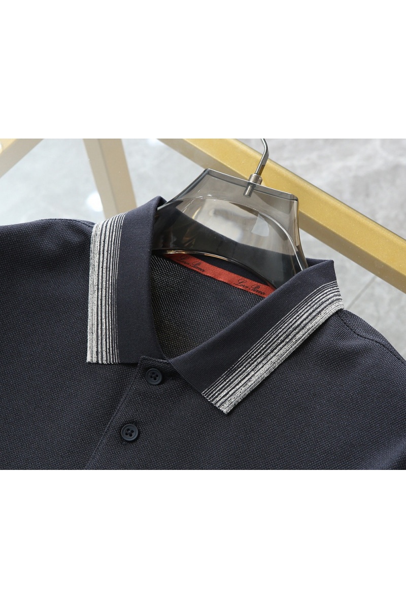 Loro Piana Мужское тёмно-серое поло premium