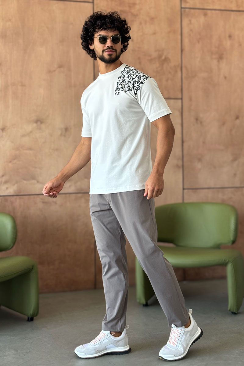 Y-3 Yohji Yamamoto Мужская белая футболка 