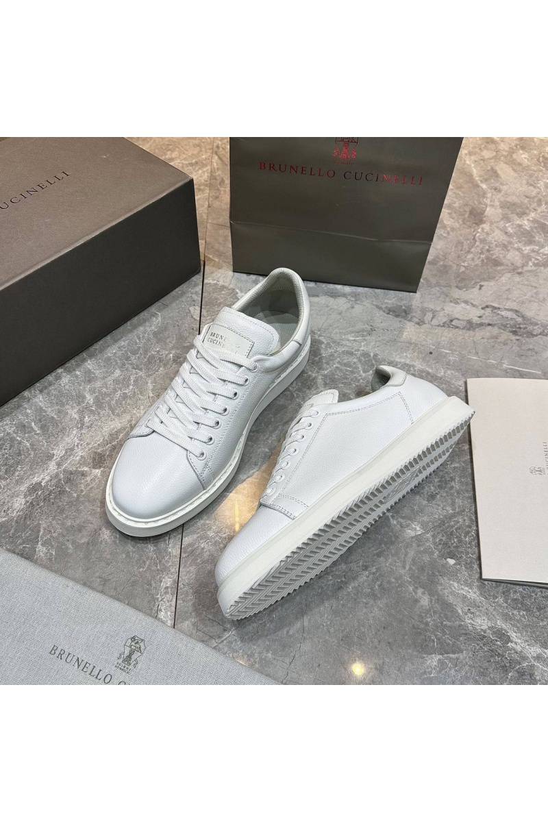 Brunеllо Сuсinеlli Мужские кроссовки grain leather - White