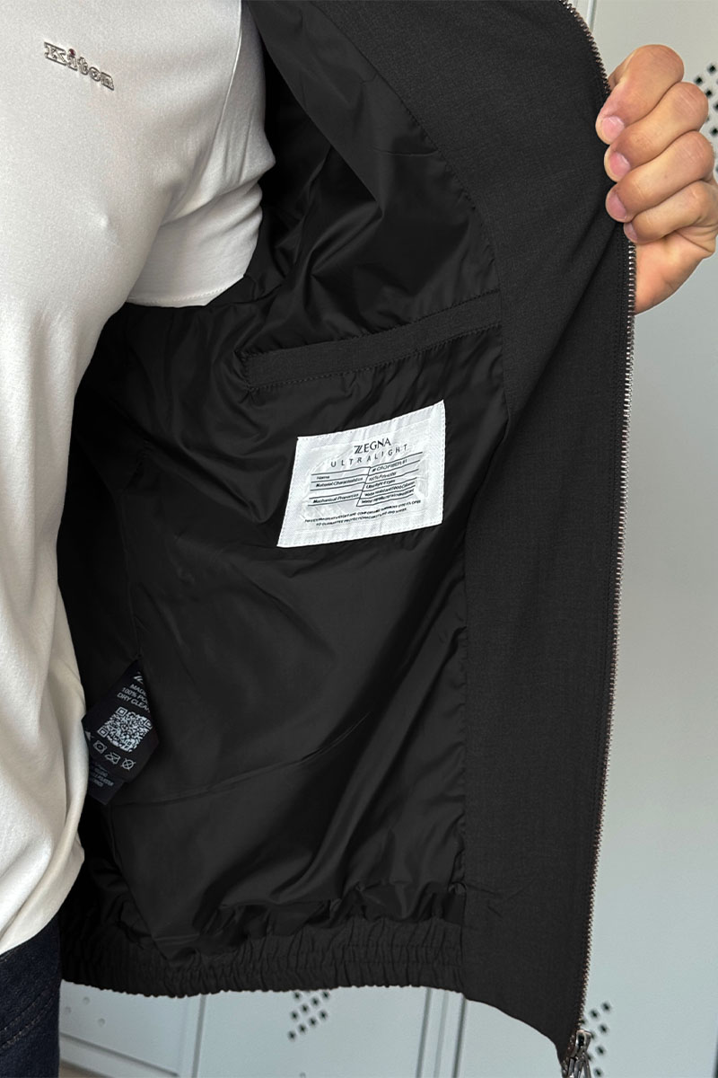 Zegna Мужской бомбер чёрного цвета