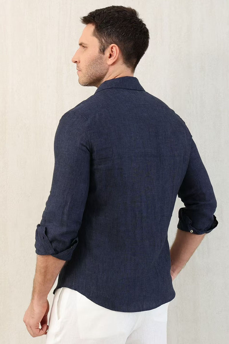 Brunеllо Сuсinеlli Льняная рубашка Premium - Navy