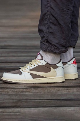 Кроссовки Travis Scott x AJ1 Low "Reverse Mocha" Premium