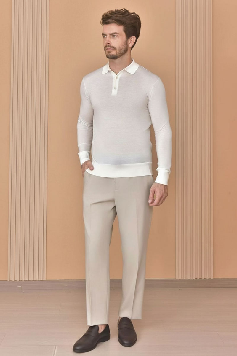 Loro Piana Поло с длинным рукавом Premium - Beige