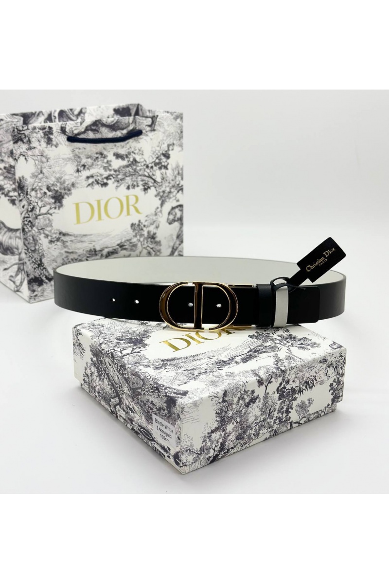 Dior Женский двусторонний ремень Montaigne (ширина 3 см, длина 80 / 85 / 90 см)